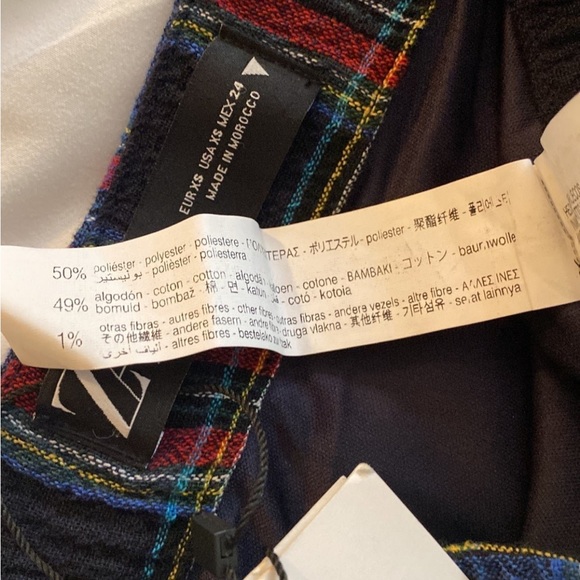NWT Zara plaid skirt size x small - Picture 4 of 5